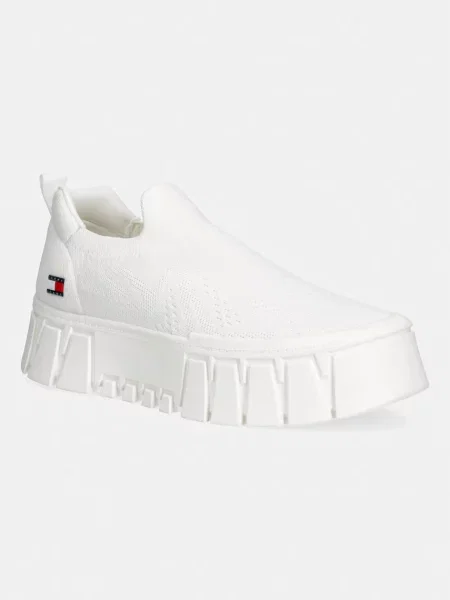 Tommy Jeans TJW CHUNKY KNIT SNEAKER sneakers pentru femei alb