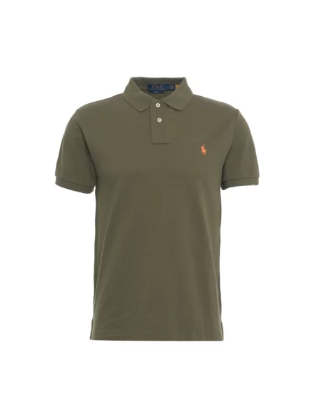Lniana koszulka polo Polo Ralph Lauren z krótkim rękawem klasyczna zielona