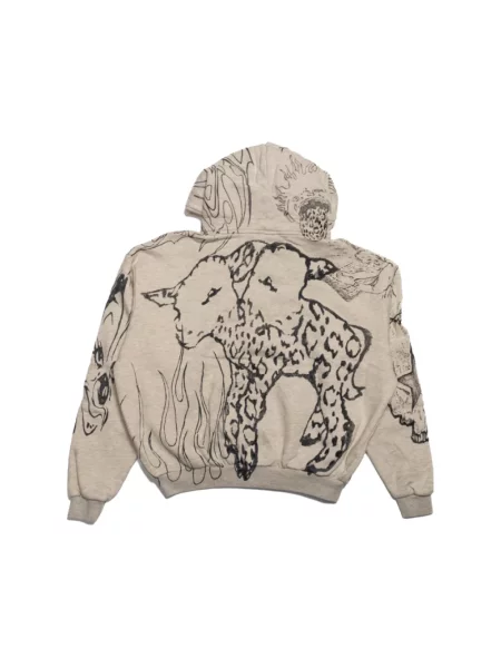 Bluza z kapturem Hellstar z kapturem szara