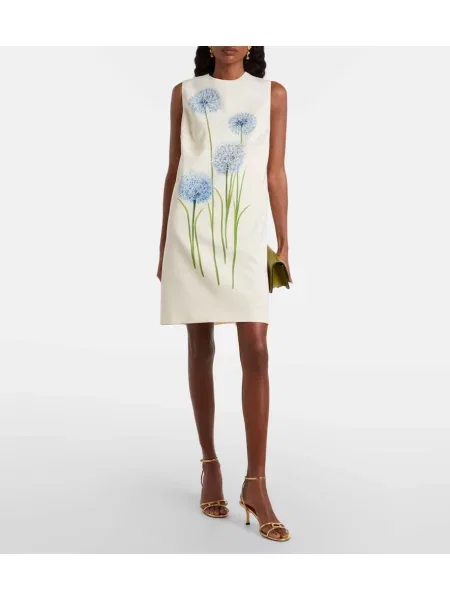 Rochie Oscar De La Renta de lână alb