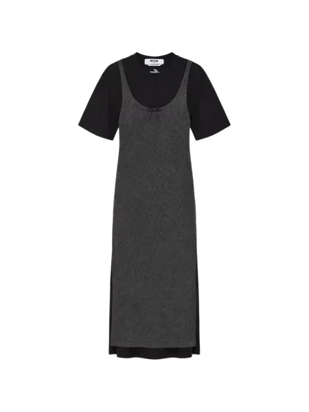 Rochie tip cămașă Msgm negru