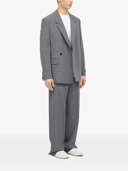 Plisované široké kalhoty Msgm šedé