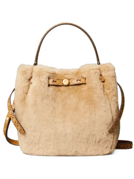 Kapelusz Tory Burch z owczej skóry