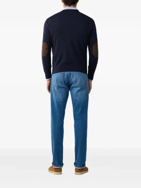 Pulover Hackett London cu decolteu în V albastru