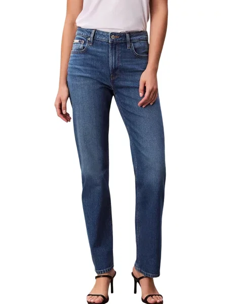 Proste jeansy Calvin Klein niebieskie