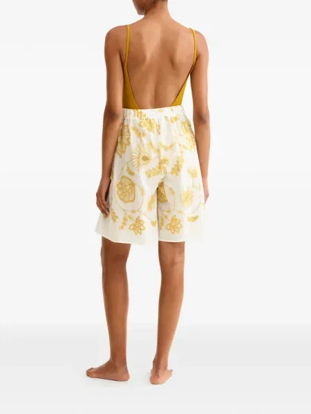 Pantaloni scurți Eres cu model floral cu imagine alb