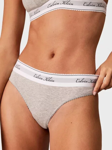 Стринги Calvin Klein серые