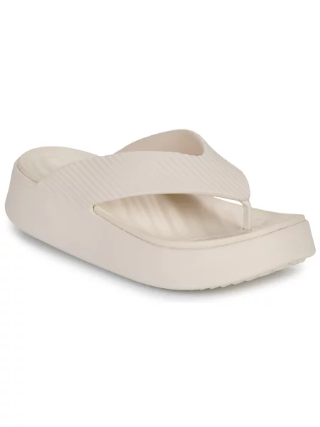 Japonke Crocs s platformo bež