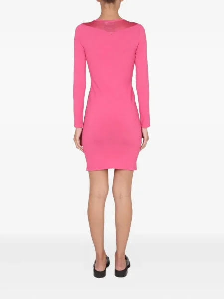 Rochie mini Moschino plasă de costum roz