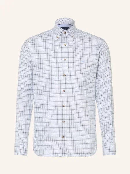 Hackett London Flanelová Košile Tailored Fit černošedá černá bílá