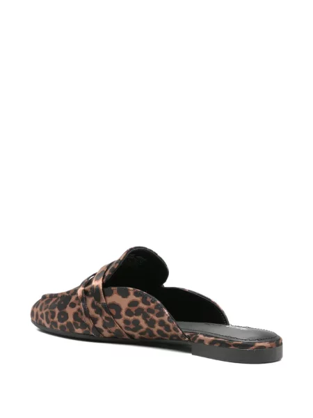 Papuci tip mules Tamaris cu imagine cu model leopard maro