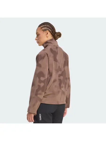 Bluza polarowa z suwakiem na całej długości Terrex Multi Climawarm brązowa