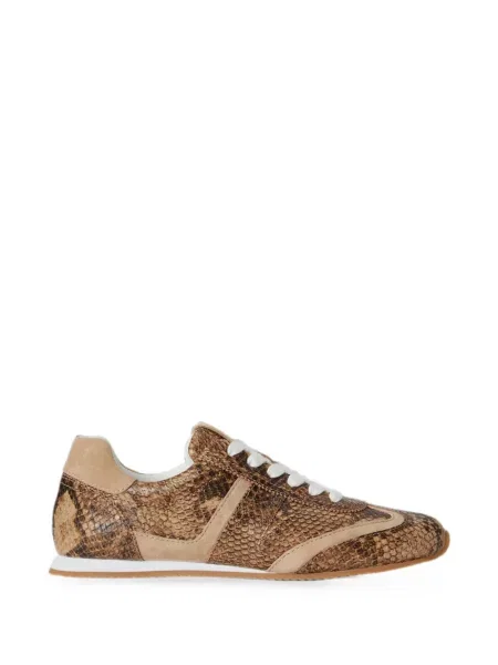 Sneakerși Lauren Ralph Lauren din piele maro