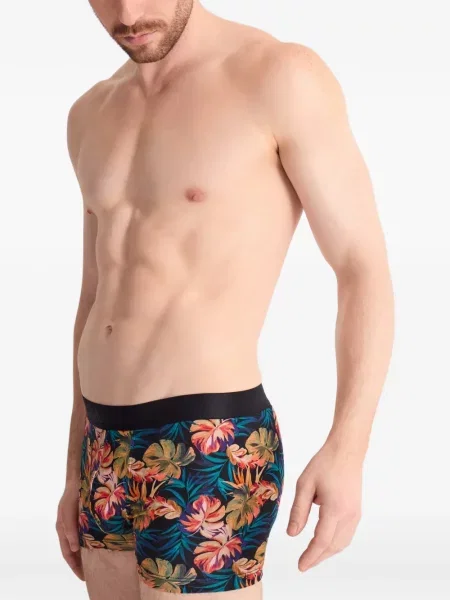 Boxeri Aubade cu model floral cu imagine negru