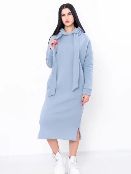 Носи своє Сукня міді Бавовна/поліестер блакитний