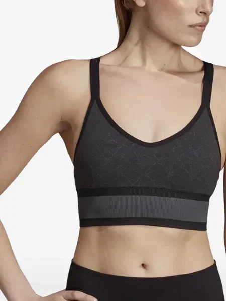 Cropp top Adidas cu dungi cu un umăr gol negru