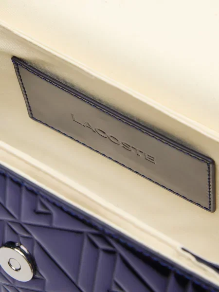 Кожаная сумка Lacoste фиолетовая