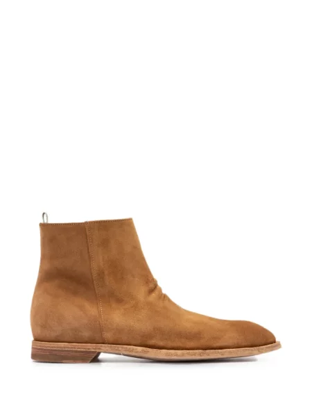 Botine Officine Creative din piele de căprioară maro
