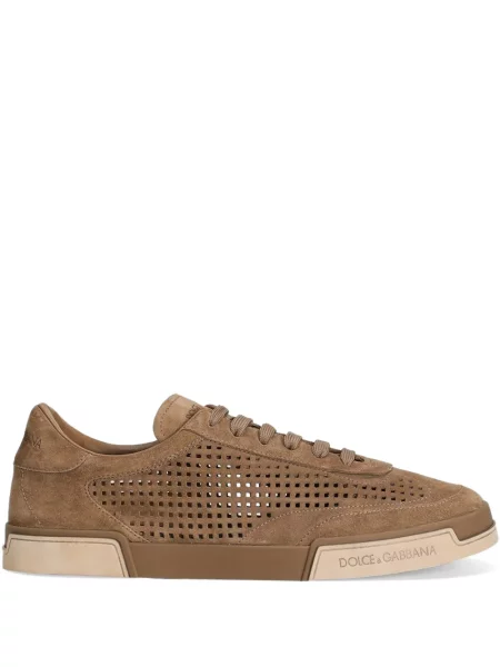 Sneakerși Dolce & Gabbana din piele de căprioară maro