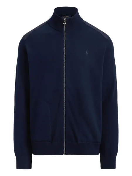 Kratak samt polo majica Polo Ralph Lauren s vezom crna