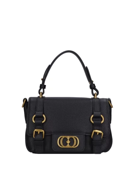 Mała torebka skórzana La Carrie czarna