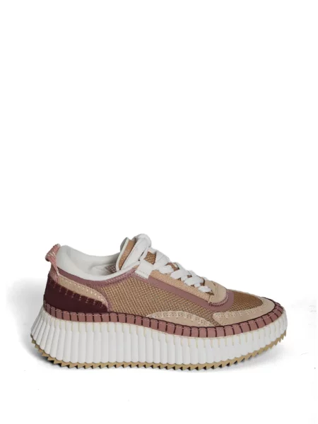 Sneakerși Chloé Nama cu șireturi din dantelă