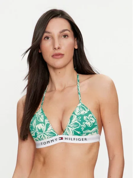 Tommy Hilfiger Góra od bikini zielony