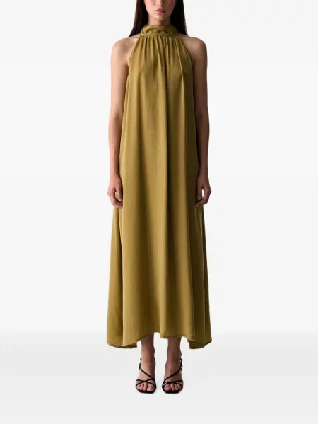 Rochie maxi Vicolo cu gât halter verde