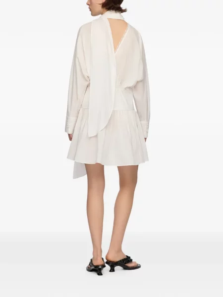 Rochie mini Ganni din dantelă plic alb