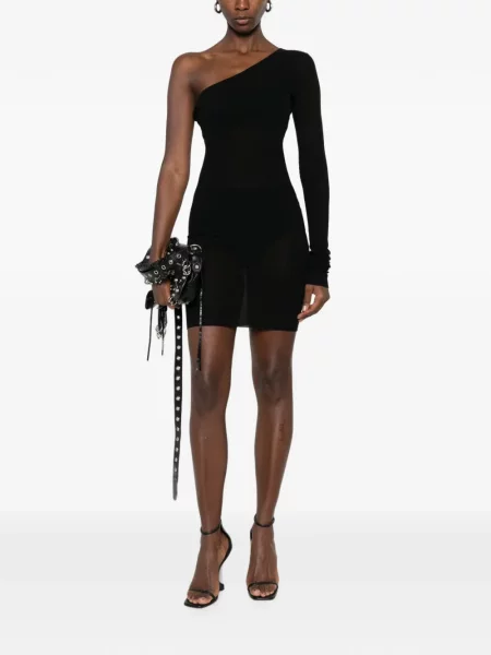 Rochie mini Rick Owens cu un umăr gol negru