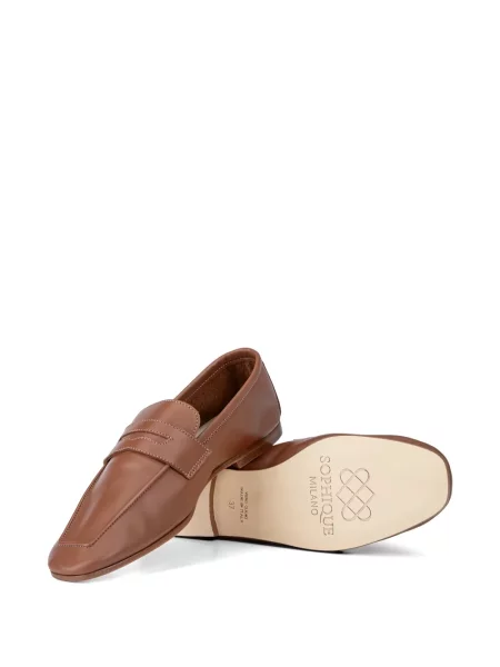 Pantofi loafer Sophique din piele maro