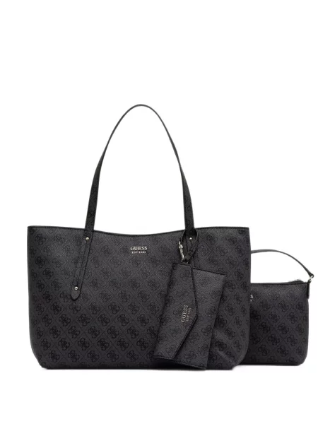 Geantă shopper Guess cu imagine gri