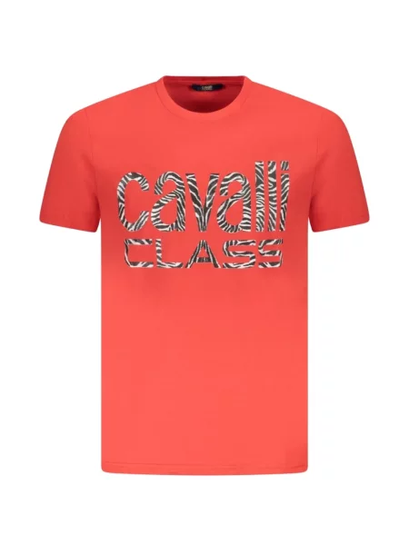 Tricou Cavalli Class cu imagine cu model zebră portocaliu