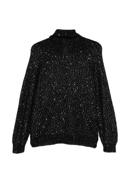 Pulover Nude cu paiete negru