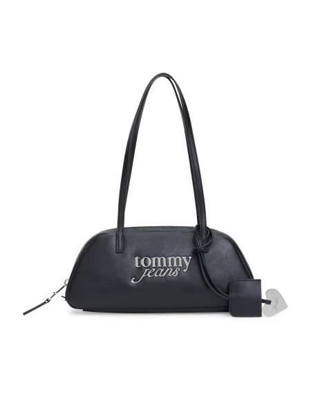 Tommy Jeans Geantă de umăr / argintiu negru