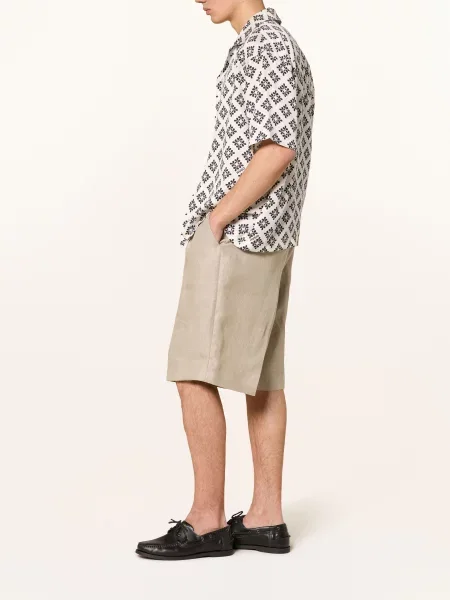 Hugo Lněné Šortky Felino béžová
