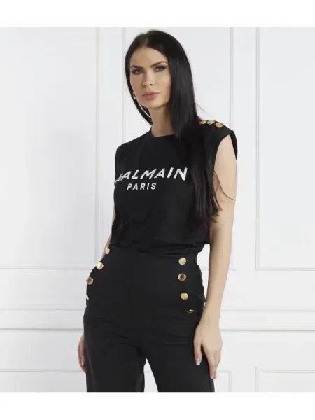 Top Balmain cu imagine negru