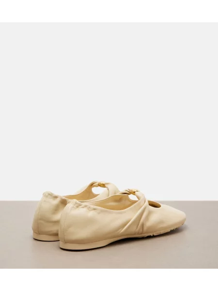 Pantofi cu toc Loewe din piele bej