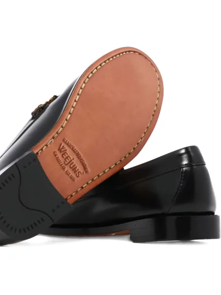 Pantofi loafer G.h. Bass & Co cu imagine cu model leopard cu bretele negru