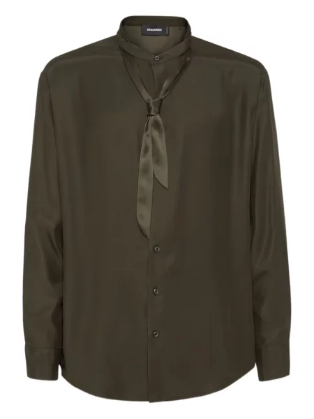 Сатенена риза Dsquared2 зелено