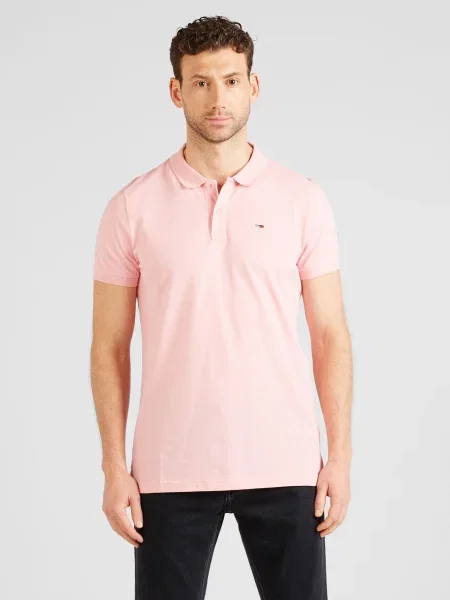 Polo majica Tommy Jeans roza