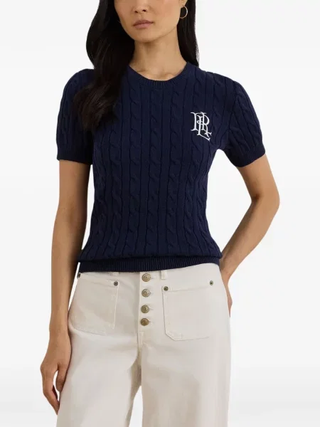 Džemper Lauren Ralph Lauren s autogramom plava