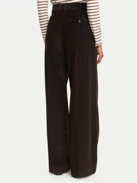 Kalhoty z materiálu Weekend Max Mara hnědé