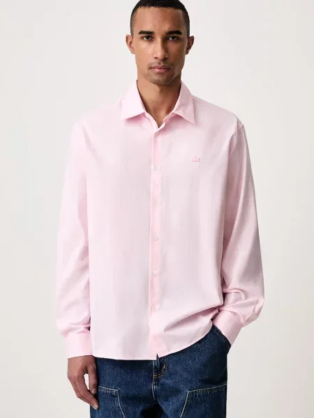 Lacoste cămașă oxford din roz