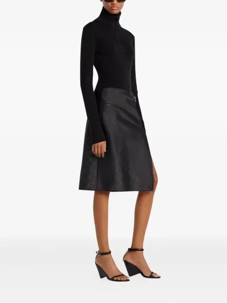 Top Courreges de lână negru