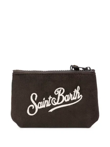 Geantă Mc2 Saint Barth de catifea cord maro