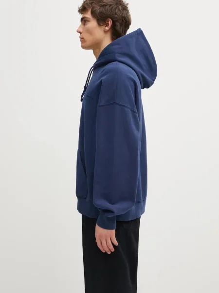 Carhartt Wip Bluzy Mężczyzna XL Bluza z kapturem Benton Sweat niebieski