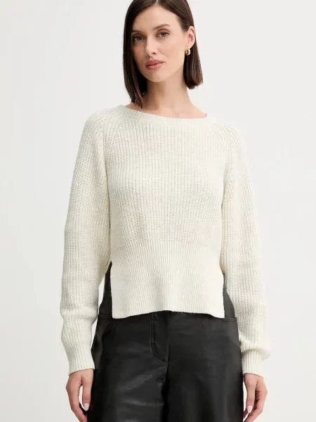 Twinset pulover din amestec de lână bej