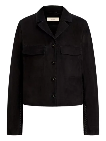 Geacă 12 Storeez din piele de căprioară negru