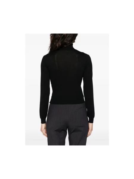 Sweter Goes Botanical z wysokim kołnierzem czarny